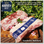 Beef Sirloin AGED BY GOODWINS Australia STEER young cattle (Striploin / New York Strip / Has Luar) chilled whole cut HARVEY +/- 5.5kg (price/kg) PREORDER 1-3 WORK DAYS